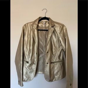 Gold faux leather Jacket
